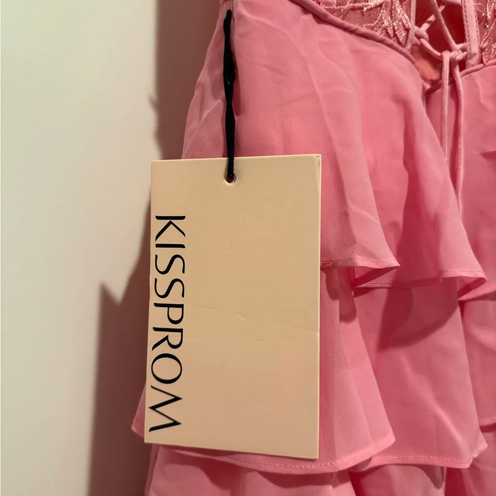 Strapless Ruffle Prom Dress - Picture 4 of 11